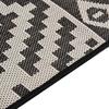 VidaXL Outdoor-Teppich Flachgewebe 100x200 cm Schwarz Gestreift