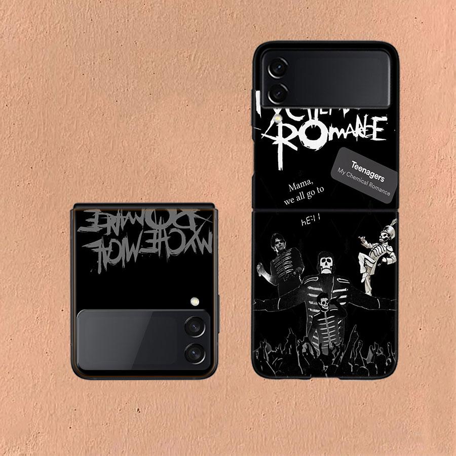 My Chemical Romance MCR Phone Case For Samsung Z Flip 6 7 5G Galaxy Z Flip 5 4 3 5G Cases Shockproof Hard Cover TPU