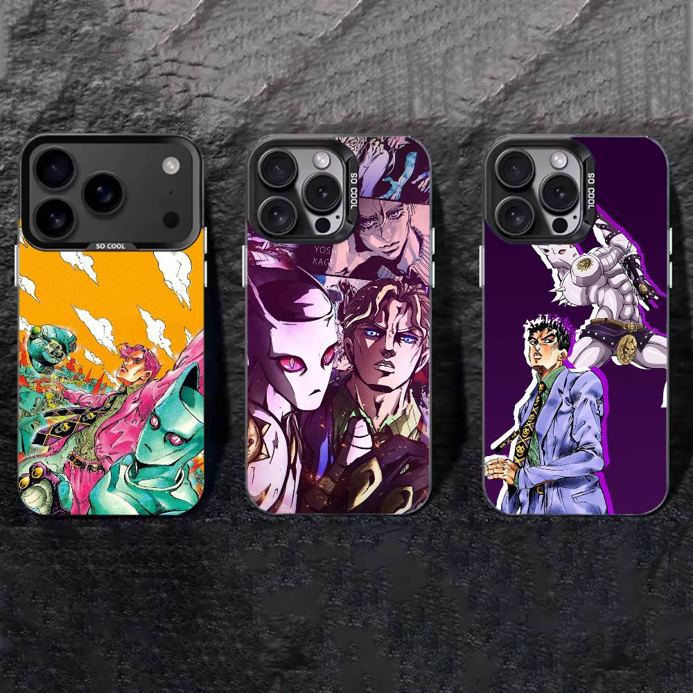 K-Kira Yoshikage Phone Case For iPhone 17,16,15,14,13,12,11 Plus,Pro Max,XS,Colored Silver Phone Case