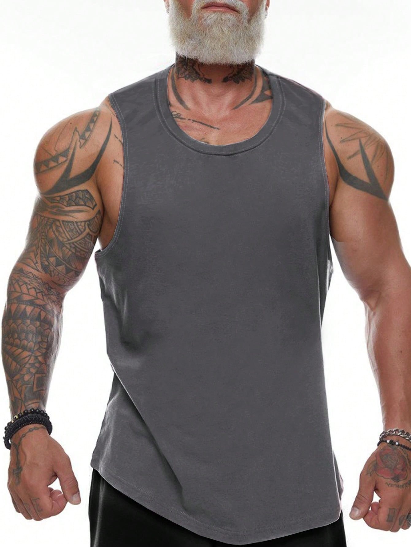 

Летний мужской жилет для фитнеса больших размеров, дышащий, сухой, подходит для занятий спортом на открытом воздухе, фитнеса, повседневной жизни 4XL серый