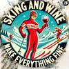 Retro Ski Wine Vintage Metal Sign Wall Art Decor for Home Bar Gift