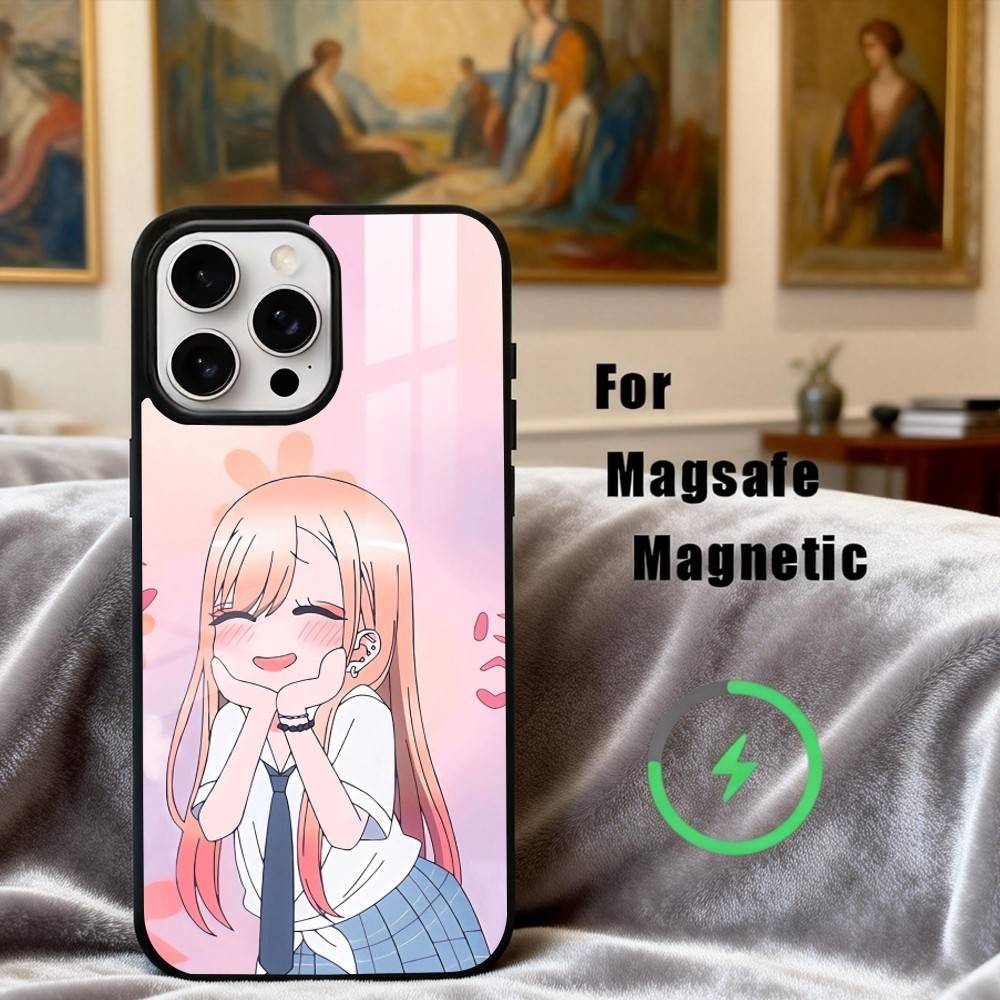 Custodia per Telefono Marin Kitagawa My Dress Up Darling Per iPhone17,16,15,14,13,12,11 Plus,Pro Max Magnetica Per Ricarica Wireless Magsafe