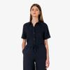 [Lacoste] Women's Linen Openwork Short-Sleeve Shirt CF197E-56GHDE