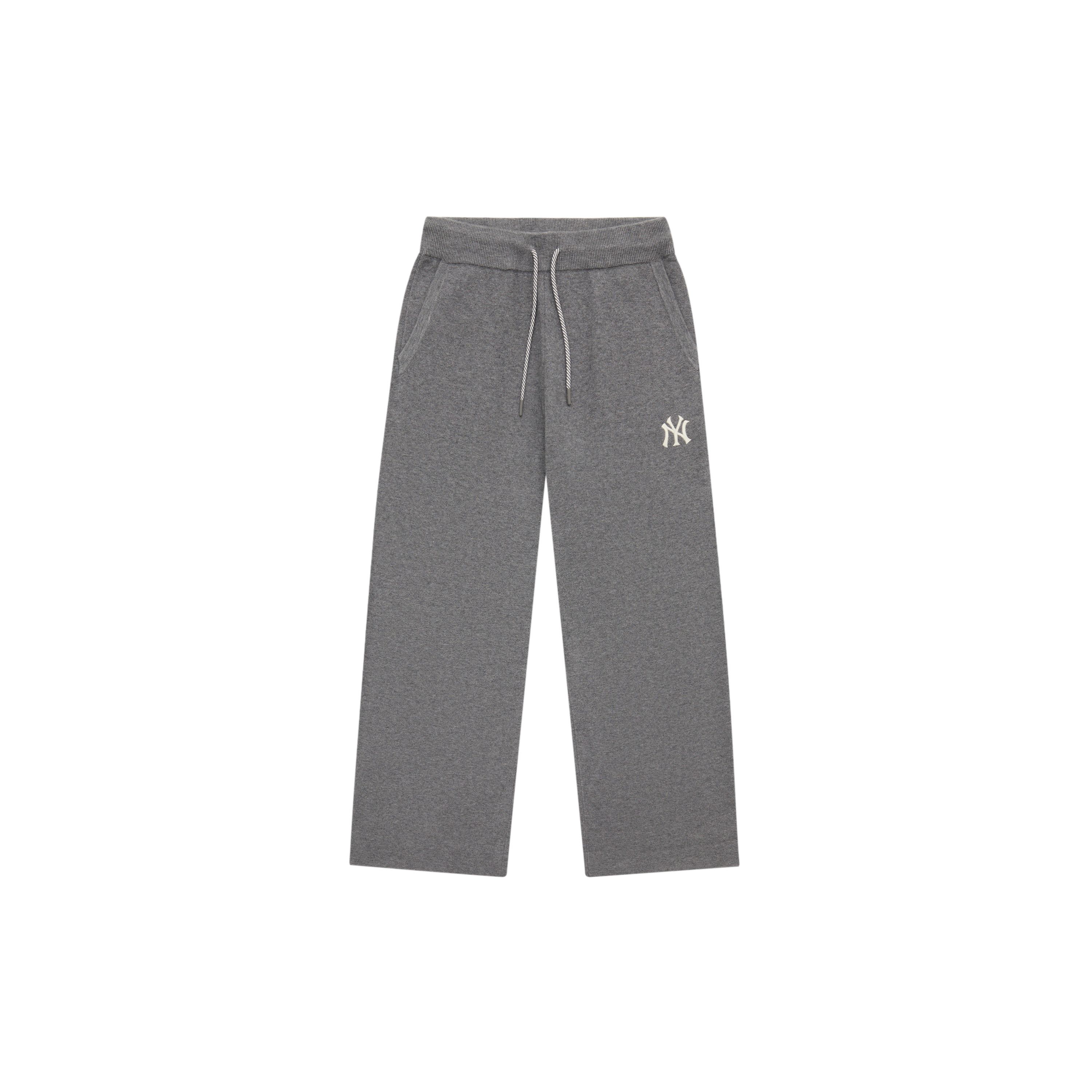 New York Yankees MLB College-Stil 24FW Einfarbige Buchstabenstickerei Locker Sportlich Lässig Wollstrick Lange Hosen Damen Hosen 3FPTV0344-50MGD M gray