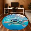 1PC Sea turtle Ocean Round Chair mat Area Rug - Non-Slip, Floor Mat for Office, Bedroom, home decor Christmas Gift c0528059
