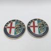 2026 Heißer Aufkleber 2 Stück für Alfa Romeo 147 156 159 74mm Auto Fronthaube Emblem Motorhaube Kühlergrill Aufkleber Heckklappe Abzeichen Decal Styling