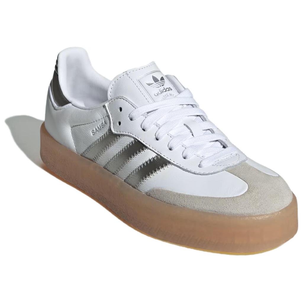 Adidas Sambae White Silver Metallic Gum Women Sneakers Cloud-White JS3943