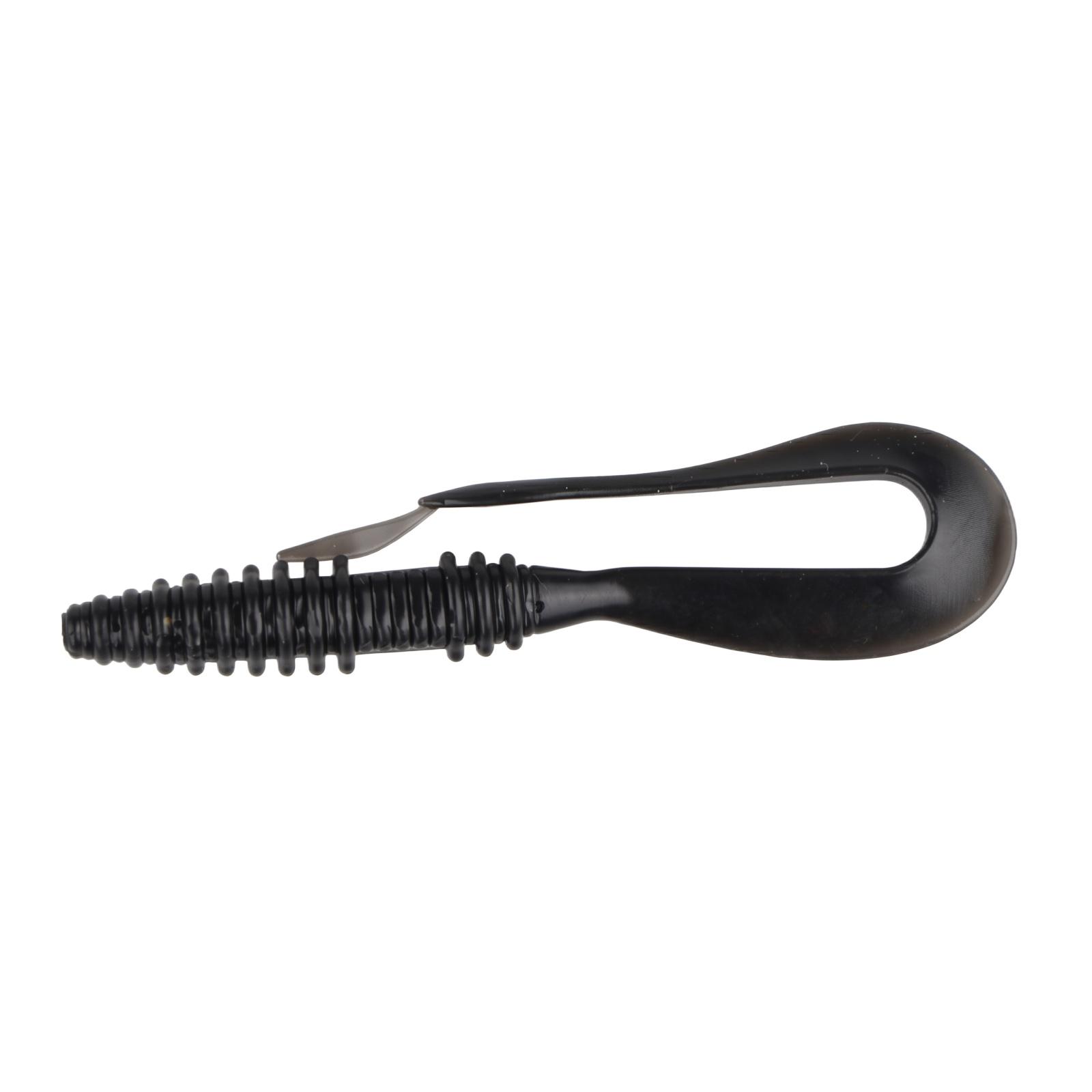 

Soft Fishing Lure 5cm Curly Tail Worm Artificial Bait for Bass Fishing Texas Rig Swimbait Soft Plastic Lure for Freshwater Fishing one size чёрный