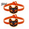 Adjustable Halloween Bracelets 2PCS Cartoon Bracelets Ghost/Pumpkin/Black Cat/Skull/Witch/Little Devil Shape Cute Witch And Skeleton Wristbands Soft