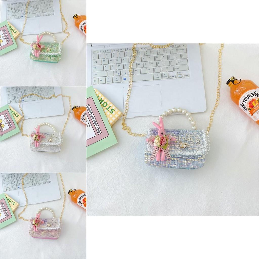 Entzückliche Mini-Kaninchen-Handtasche Für Kinder Trendige Stilvolle Canvas-Umhängetasche Für Mädchen