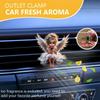 2D flat girl car vent clip decorative diffuser (fragrance not included), car interior decoration, aromatherapy clip, ideal for holiday gifts