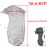 600D Boat Full Outboard Engine Cover Heavy Duty Grey Engine Motor Covers Protector For 6-225HP Waterproof