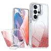 Applicable To Samsung S26Ultra Magnetic Mobile Phone Case A57 Gradual Change Transparent Glitter All-inclusive Lens Holder A37