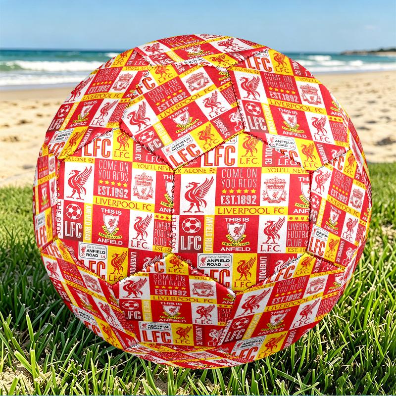 Liverpool F.C Print Size 5 Soccer Ball, PU Wear Resistant Football for Match Training and Daily Practice, Birthday Gift for Soccer Fans