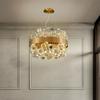 Crystal Rectangle Led Chandelier Lighting Gold Kitchen Island Pendant Lights Indoor Livng Room Hanging Lamp Bedroom Decor Lustre