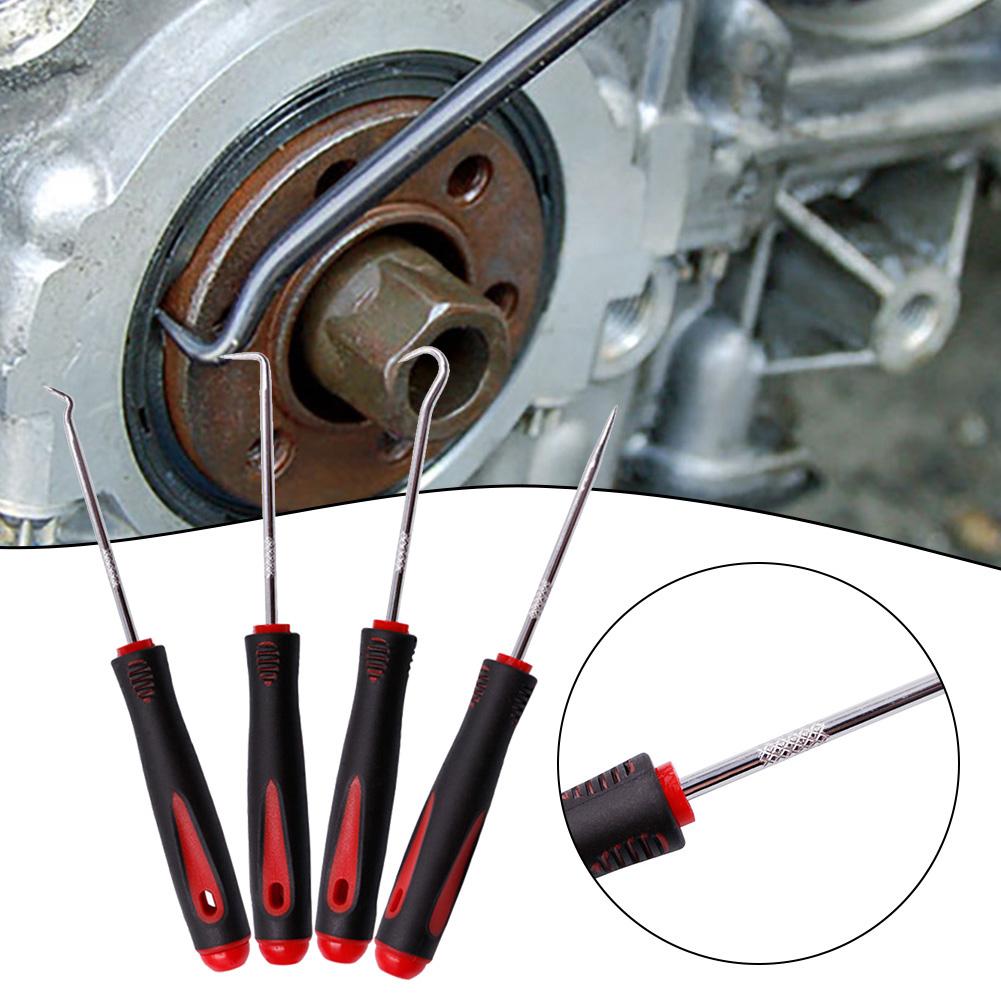 Ensemble de 4 crochets de crochetage pour voiture, tournevis pour joint torique, extracteur de joint torique, outils de réparation automobile