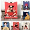 Art F-Flat Illustration Throw Lightweight 240g Flannel Blanket Soft Skin-friendly for Summer Cooling