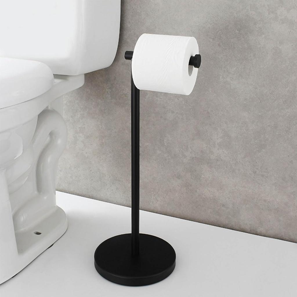 Toilet Paper Holder Stand, Free Standing Toilet Paper Holder, Stainless Steel Toilet Tissue Paper Roll Storage Holder Stand,Pedestal Tissue Dispenser