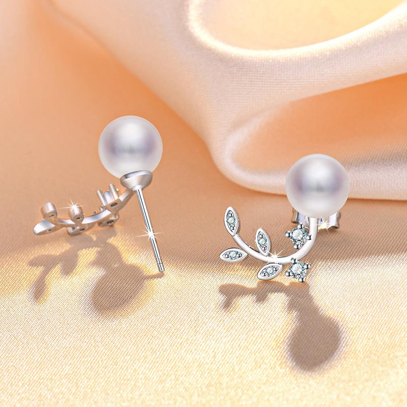 925 Sterling Silver Earrings stud Pearl For Women Exquisite Student Girlfriend Jewelry Accessories Wedding Fashion Gift