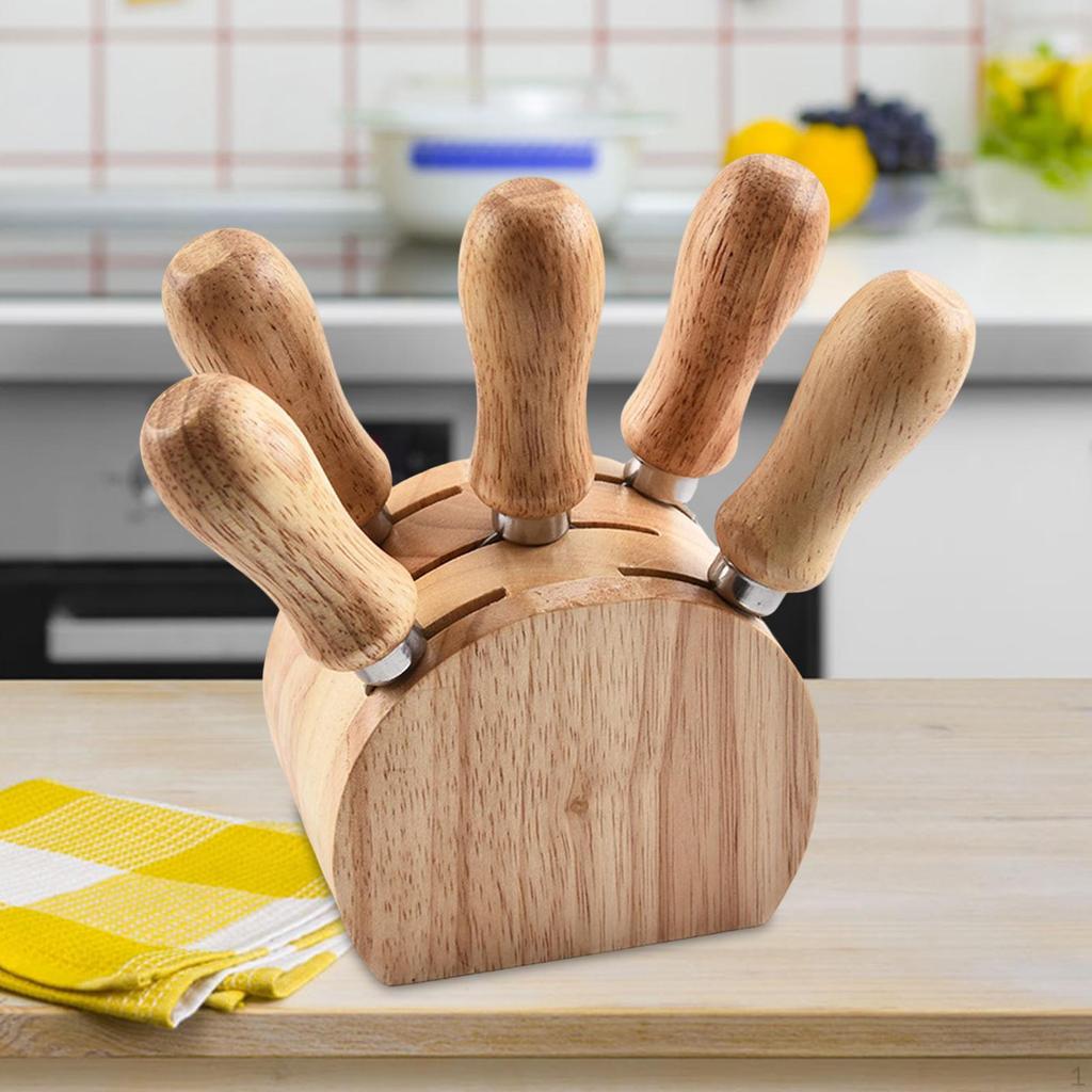 Cheese Cutter Stainless Steel with Oak Handle Shaver Spreader