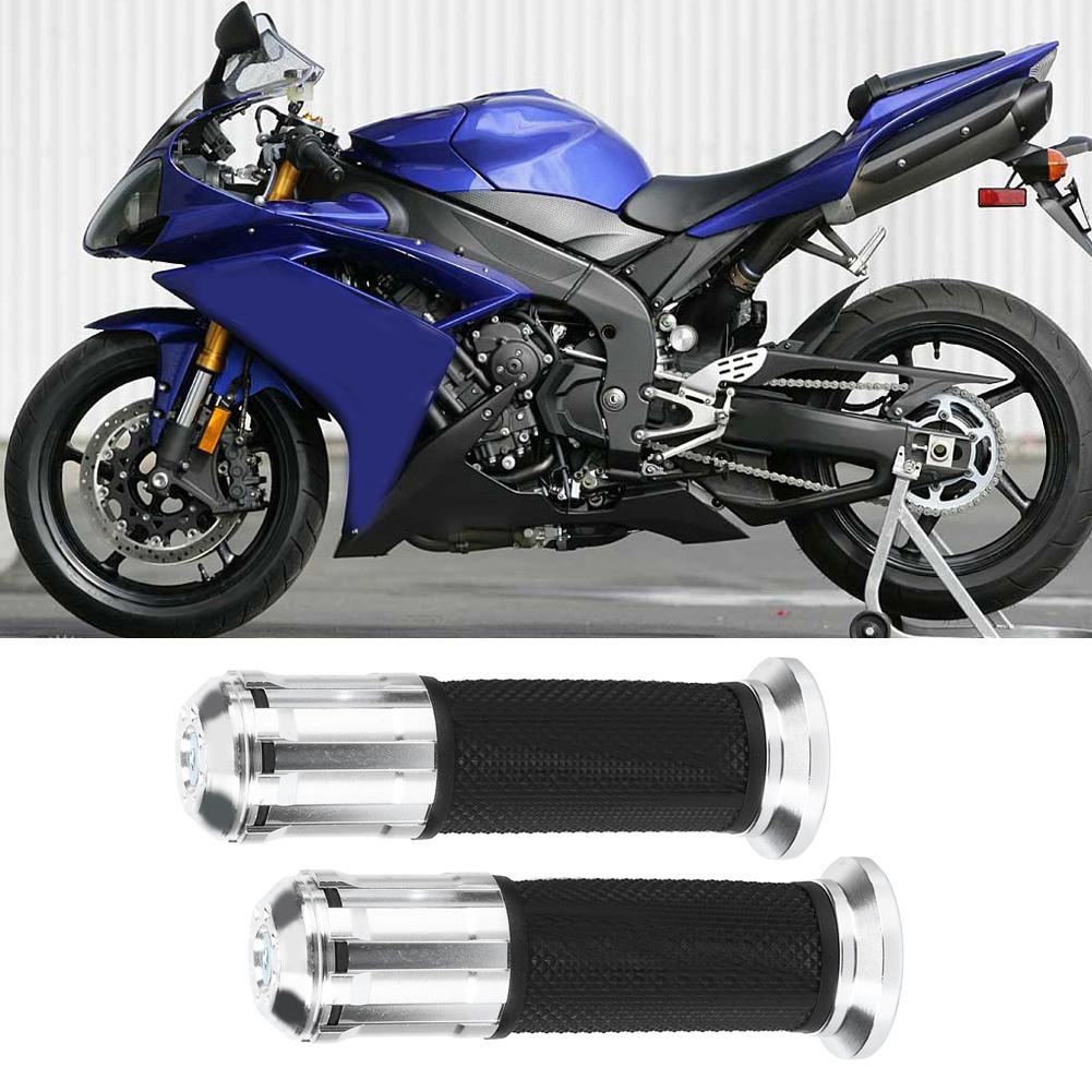 Motorcycle Non Slip Handlebar Hand Grips Modification Accessory 22mm(Black )