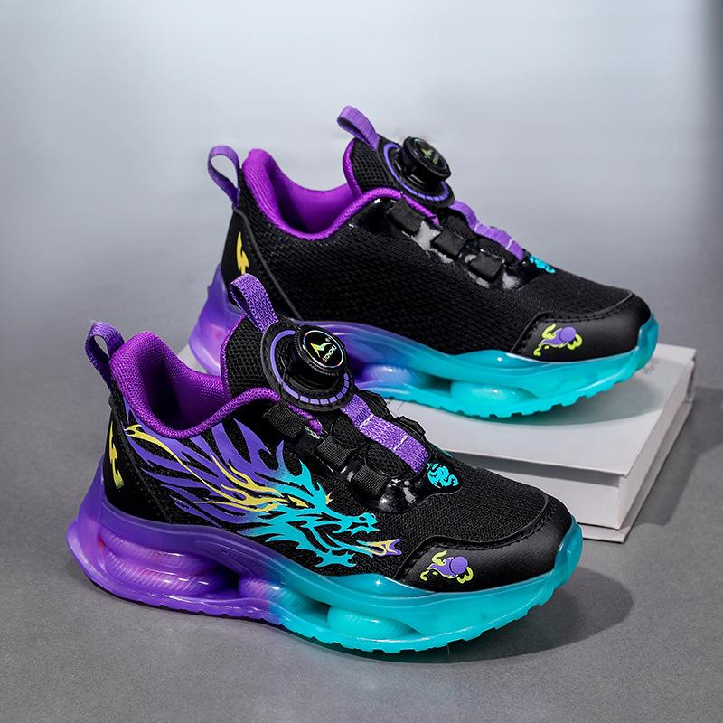 Jinjiang children's shoes mesh sports shoes Dragon Year new boys cushioning running shoes non-slip breathable soft-soled basketball shoes