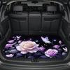 1Pcs Purple Rose Butterfly Car Trunk Mat Anti Slip Cargo Liner Waterproof Storage Protector for SUV Sedan
