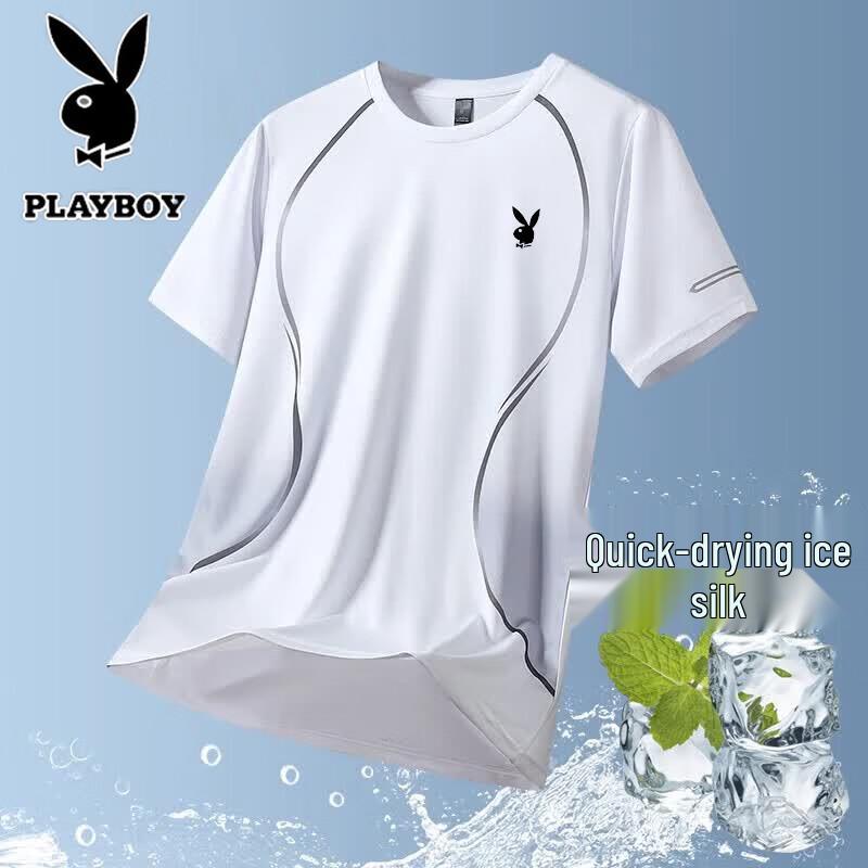 PLAYBOY Men's Ice Silk Quick-Dry T-Shirt