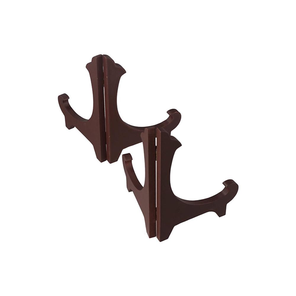 High Quality Wooden Adjustable Storage Bracket Decorative Foldable Easel Storage Rack Plate Rack Display Stand