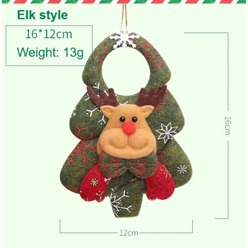 Christmas Tree Pendant Three-Dimensional Santa Claus DIY Christmas Tree Decoration Christmas Non-Woven Fabric Pendant Children's Gift