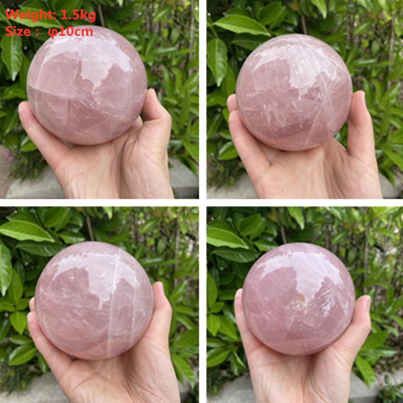 BIG SPHERE BALL Natural Pink Rose Quartz Crystal Healing Ball Sphere Chakra Meditation Stone NEW