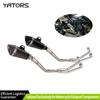 Exhaust Systems For Yamaha MT-03 YZF R3 2015-2022 Full System Exhaust Tips Black Front Link Pipe Exhausts Pipes