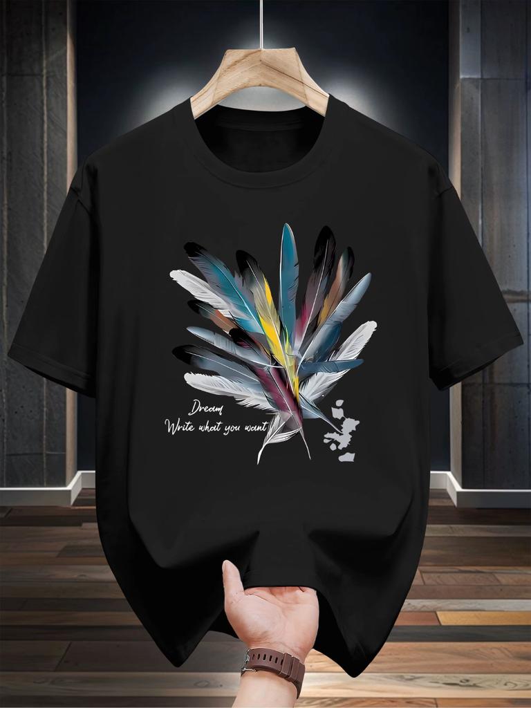 Unisex Fashion English Print T Shirts Soft Comfort Cotton Short Sleeve Casual Tops Summer Daily Wear Loose Oversize Male Tees