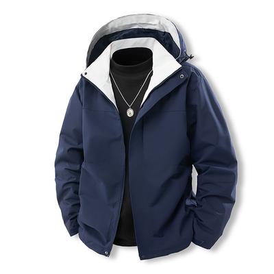 Shock Clothes Men's Women's New Spring and Autumn Three-in-One Outdoor Soft Shell Windproof Waterproof Plus Fleece Men's Jacket