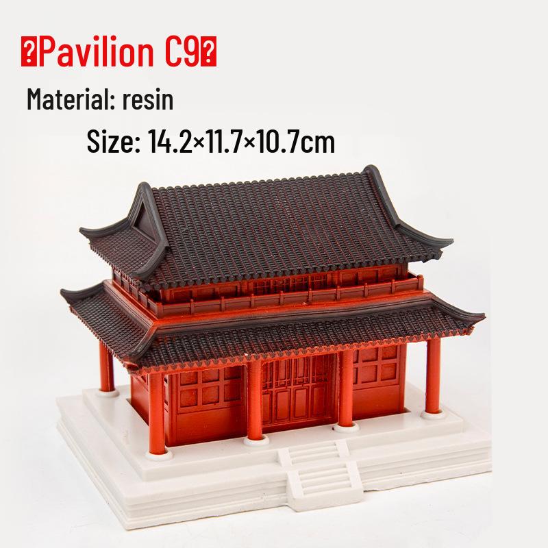 Ancient Architecture Bonsai Pavilion Ornament for Fish Tank and Aquaterrarium Landscaping