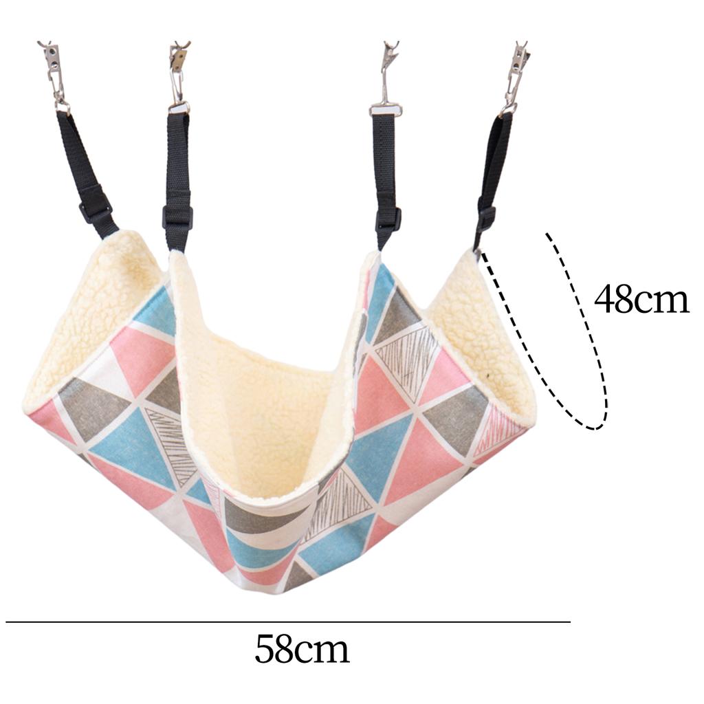 Cat Hammock Bed with Adjustable Straps Hanging Soft Pet Bed for Indoor Cats Pet Cage Accessories Small Dogs Chinchilla Hamster