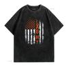 Leukemia Ribbon Fight American Flag Awareness T Shirt vintage Washed Comfortable designer clothes fashion Breathable Versatile