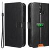 For Blackview BV7200 Crazy Horse Texture Wallet Stand Case PU Leather Flip Phone Cover with Strap