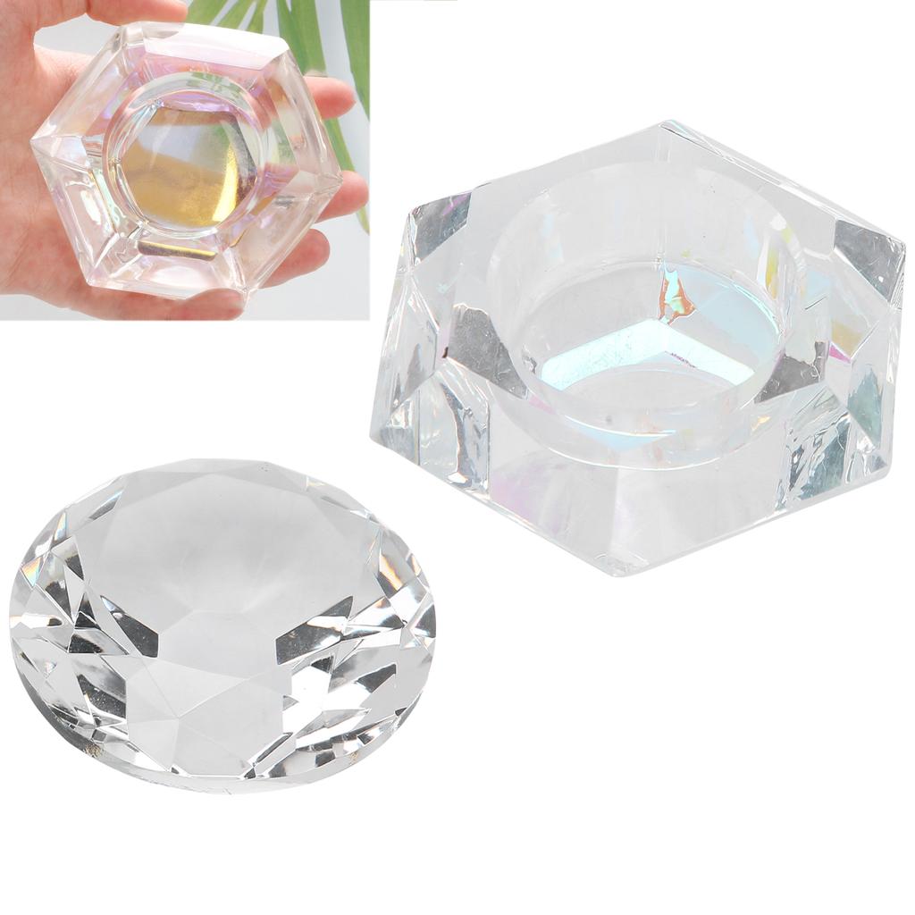 Nail Art Acrylic Liquid Powder Bowl Dish Portable Nail Liquid Cup Manicure Tool
