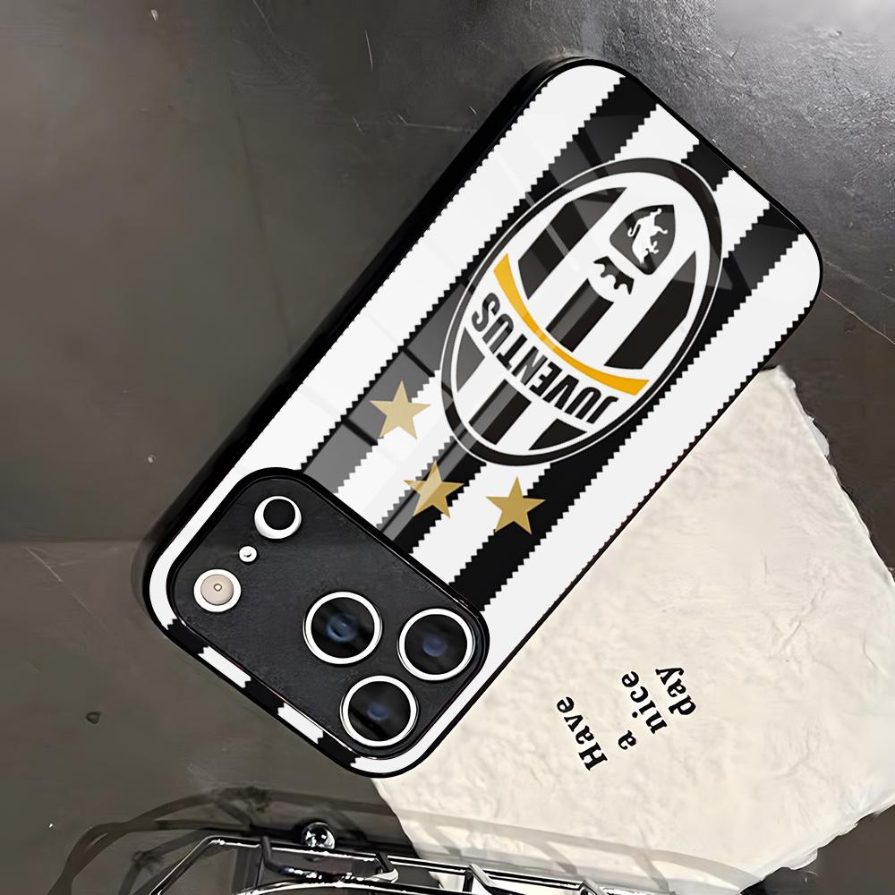 

Чехол для телефона J-Juventus-SE для IPhone 17 Pro Max 16 15 14 Pro Max 13 11 X Xs Xr 8 7Plus Стеклянная крышка iPhone 15