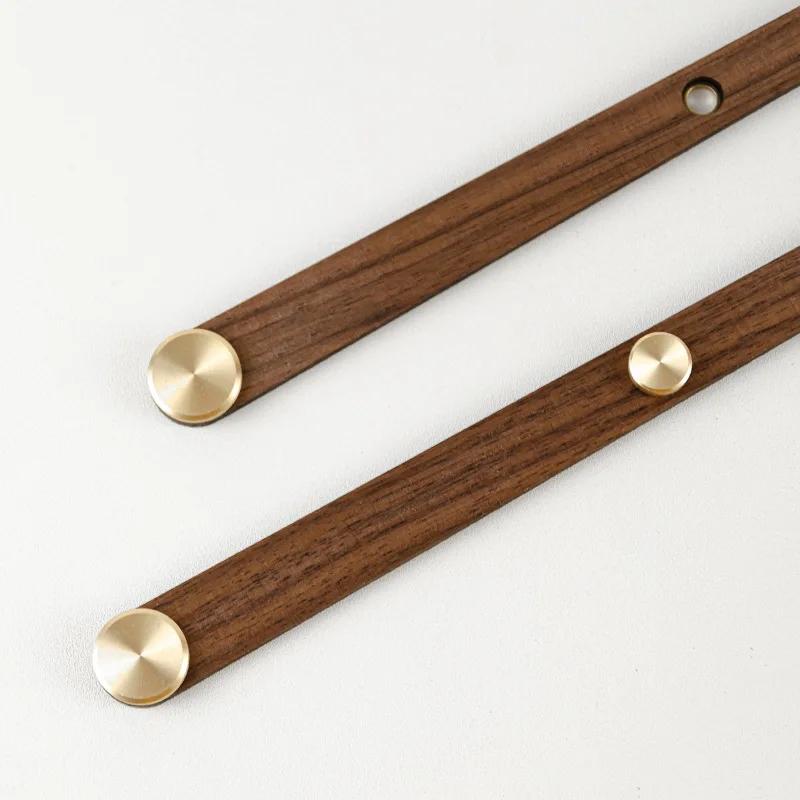 Spain Wood Long Pointer Central Movement Black Walnut Diy Wall Clock Hands Huge Clock Hands Brass Large Torque Mechanism