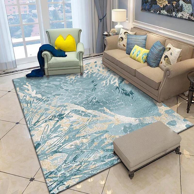 Nordic Abstract Style Living Room Carpet Coffee Table Sofa Cushion Bedroom Bedside Carpet