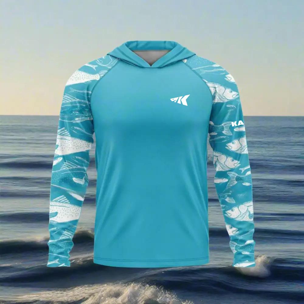 2025 Hoodie UPF 50+UV Protective Top Crab Splicing 3D Printed Quick Drying Breathable Outdoor Hoodie Fishing Shirt