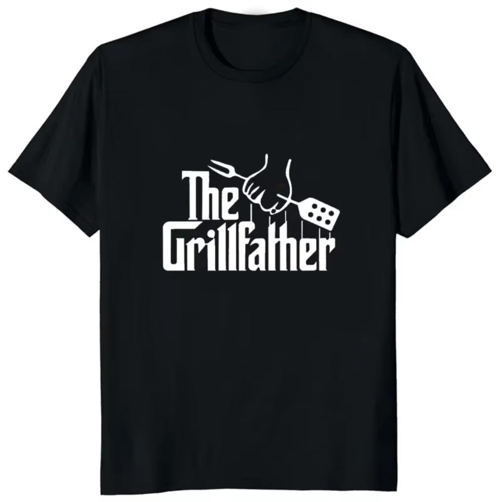 

Novelty Graphic Streetwear Short Sleeve Harajuku Style Man T-shirt Loose Tees Funny The Grillfather Dad Fathers Day BBQ T Shirts XXXXXL чёрный