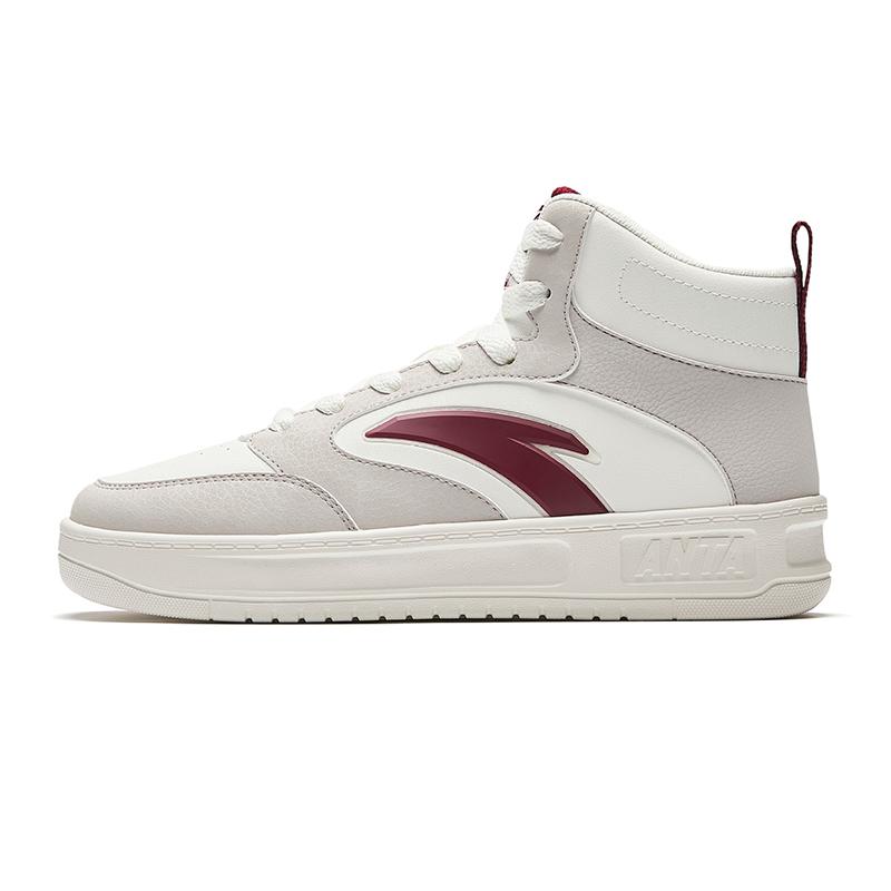 

New Anta Coverage Cushioning Mid top Skateboard Shoes Women s Shade 1 Gray Ivory White 922548005Q-4 36