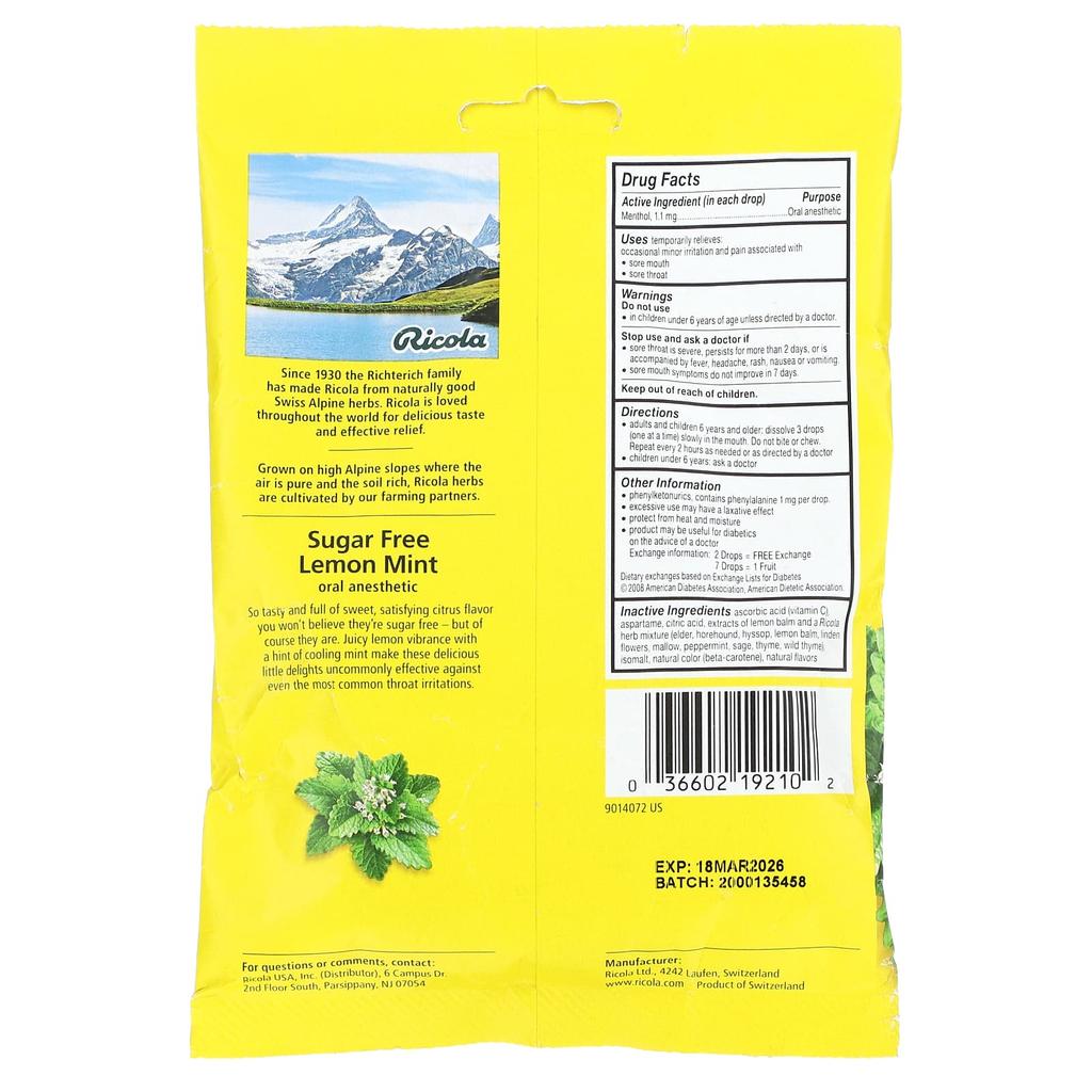 Oral Anesthetic, Sugar Free, Lemon Mint, 1.1 Mg, 19 Packets
