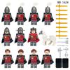 Wolf Knight Warrior Building Blocks – Medieval Castle Horse Soldier Toy with Sword, Axe, Bow, Shield & Cloak for Boys