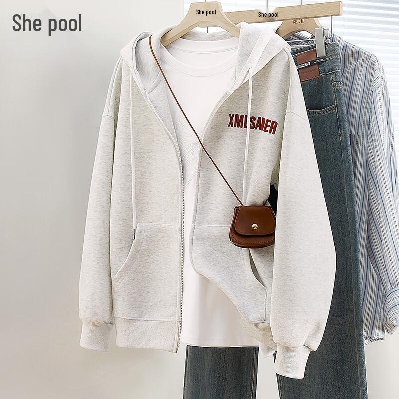 

Women s Loose Fit Hooded Sweatshirt Cardigan