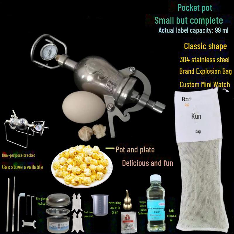 Stainless Steel Mini Popcorn Maker for Home Use