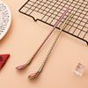 6Pcs Reusable Stainless Steel Spoon Straws, Long Handle Drinking Spoon Straws for Ice Cream Sundaes, Coffee, Cold Drink, Iced Tea